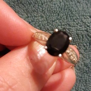 SALE.  Sterling Silver Black Onyx